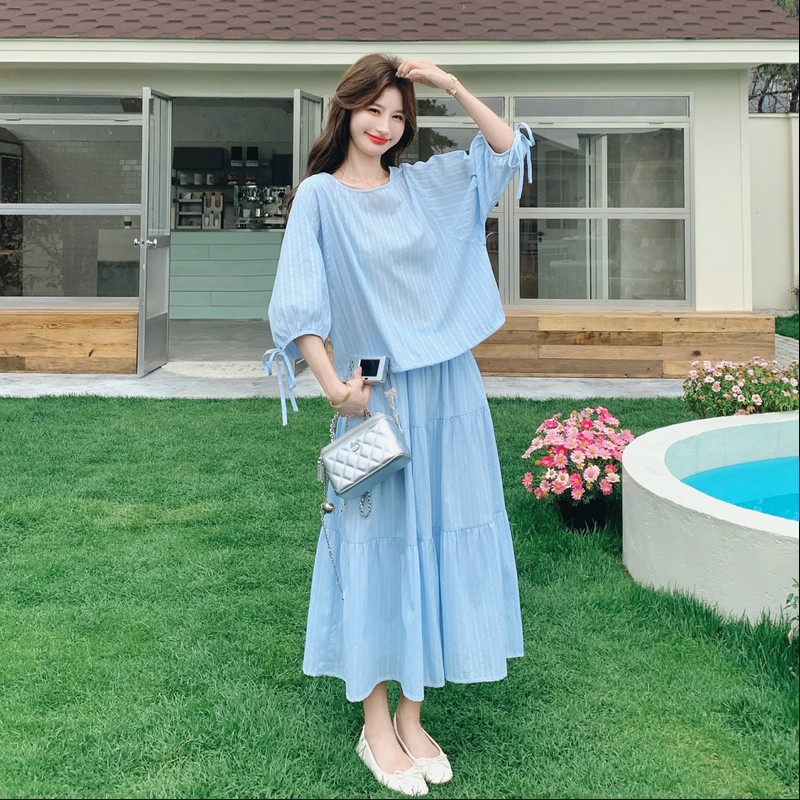 现货时尚套装裙夏季两件套2C512-7065-P170-控265，女装套装/套裙，昱喆服饰