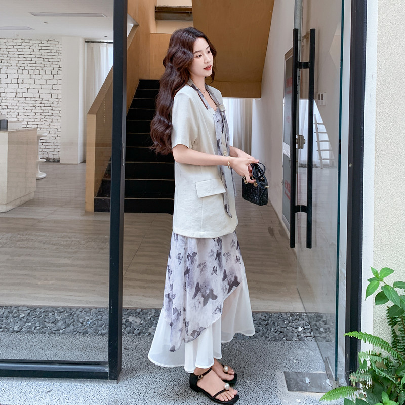 时尚套装裙两件套2C512-7221-P195-控318,女装套装/套裙,昱喆服饰