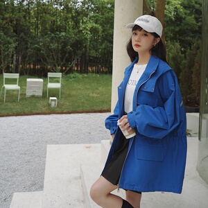 196现货 短外套风衣女 A109 克莱茵蓝 P145 控198图片