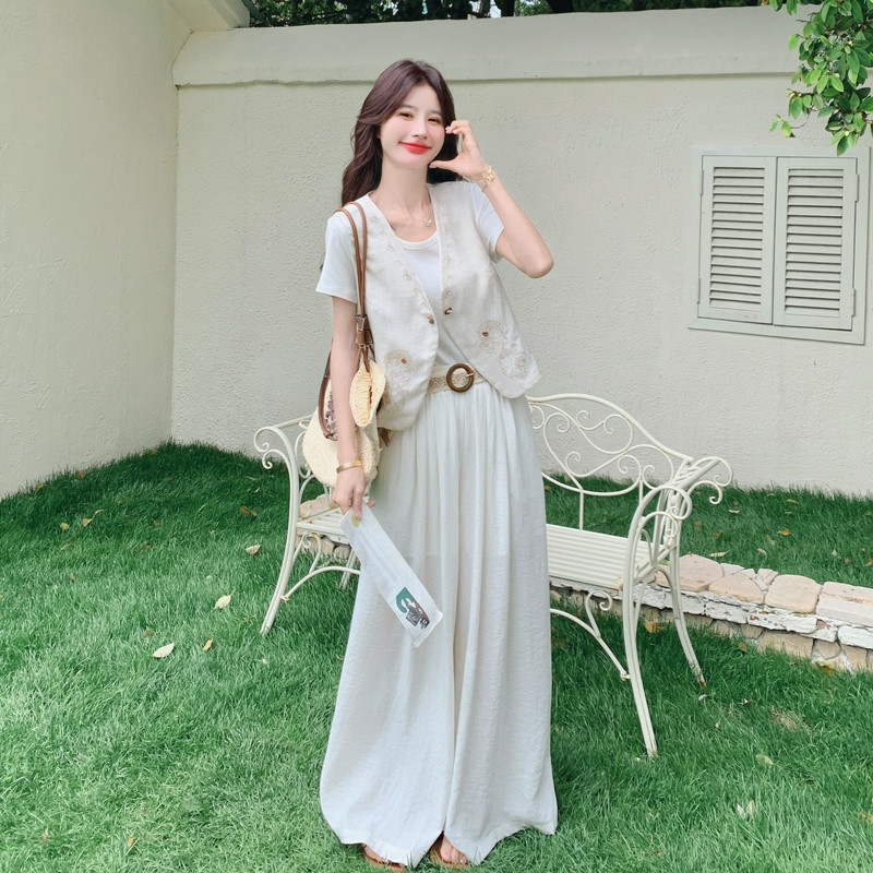 现货时尚套装女两件套马甲加裤子2C512-7075-P175-控268，女装套装/套裙，昱喆服饰