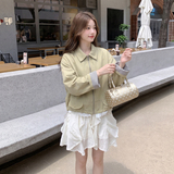 现货短外套女格子拼接2C512-7031K-P170-K265，女装短外套，昱喆服饰