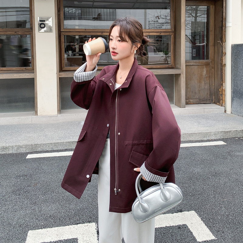 现货2026春装风衣外套女2C512-7006新款P185控288,女装短外套,昱喆服饰