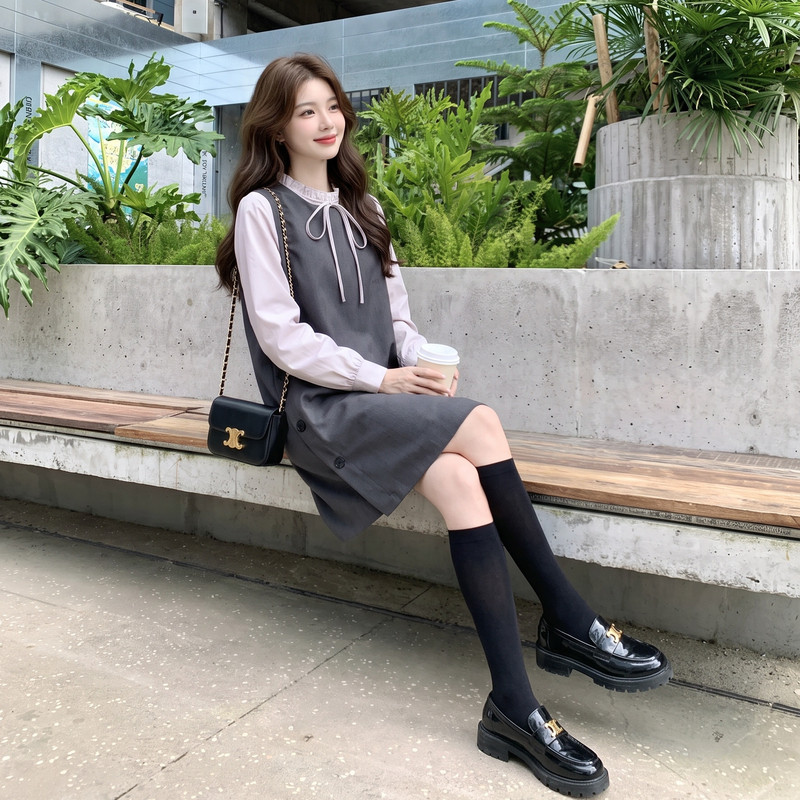 现货时尚套装两件套背心裙加衬衫2C512-911-P155-K288,女装套装/套裙,昱喆服饰
