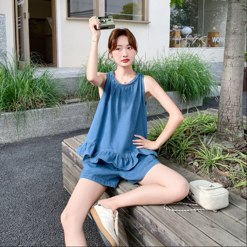时尚套装女牛仔套装两件套2C512-7207-P150-248,女装套装/套裙,昱喆服饰