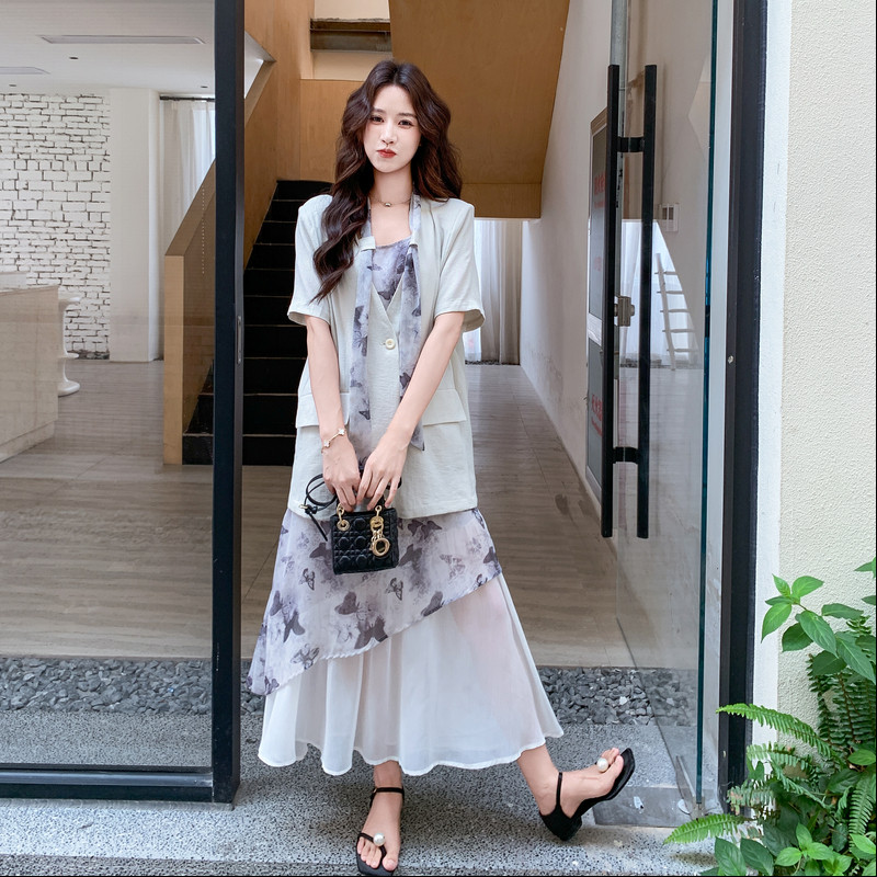 时尚套装裙两件套2C512-7221-P195-控318,女装套装/套裙,昱喆服饰