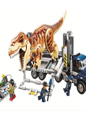 侏罗纪霸王龙运输车75933男孩拼装恐龙积木模型玩具儿童礼物10927