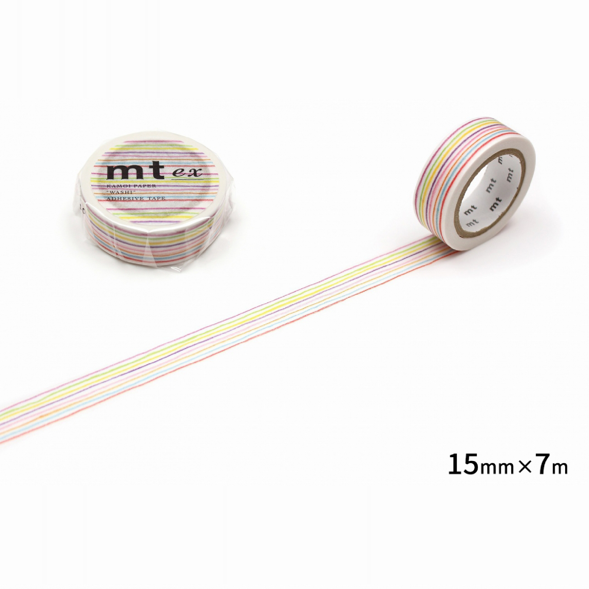 现货日本mt和纸胶带 EX 彩色铅笔条纹边框 R款手帐装饰 MTEX1P78R