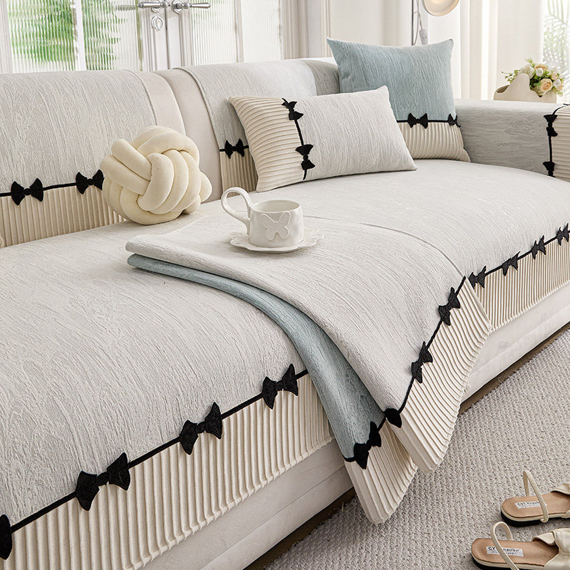 法式奶油风沙发垫四季通用2025新款雪花绒防滑坐垫一片式套罩盖布,居家布艺,沙发垫,淘宝优惠券,粉丝福利购,淘宝优惠卷