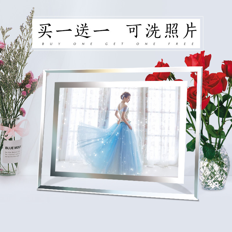 0玻璃相框水晶创意摆件印加