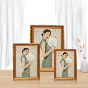 创意A4挂墙画框 实木欧式 16寸儿童照片个性 相框摆台5