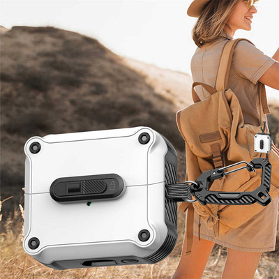 磁吸无线充电适用三星Galaxy Buds3Pro无线蓝牙耳机保护套Buds3保护壳支架式耳机壳全包防摔耳机套带锁扣