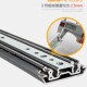 房车改装 轨道滑 工业重j型滑轨滑道承重导轨三节加长全推拉抽屉式