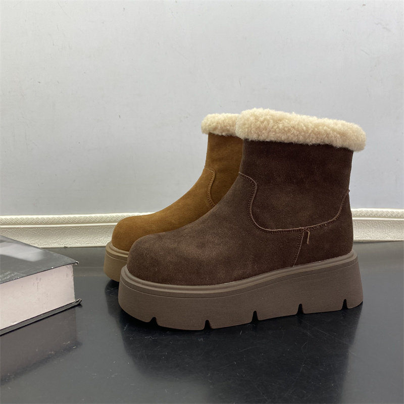 撤柜断码处理女鞋2025冬季款时尚厚底加绒雪地靴保暖毛绒增高棉靴,女鞋,时尚雪地靴,淘宝优惠券,粉丝福利购,淘宝优惠卷