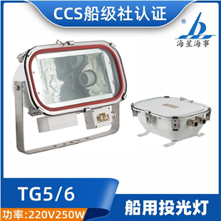 CCS 400W TG6船用不锈钢远程投光灯带整流器250W 海星海事TG5