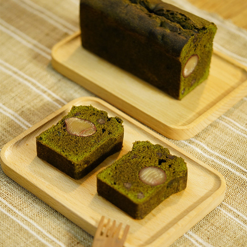 抹茶栗子蜜豆磅蛋糕  法国发酵黄油手作下午茶点心[汤爸爸烘焙]