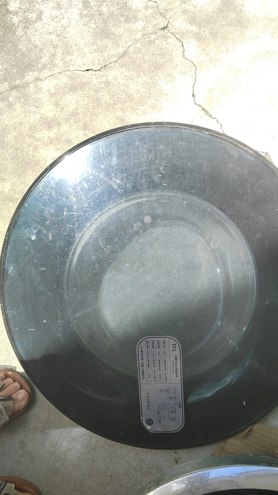 TCL滚筒洗衣机XQG120-U5玻璃门 观察窗拆机.配件.