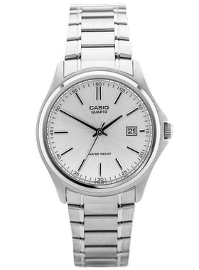 Casio情侣时尚钢带防水石英表