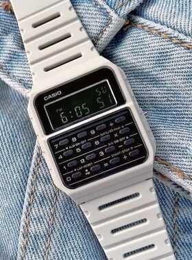 卡西欧绝命毒师老白同款 黑袍纠察队 复古计算器手表 CA-53WF-8B