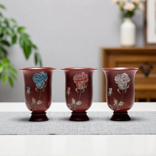 两笔手工堆绘原矿大红袍闻香杯