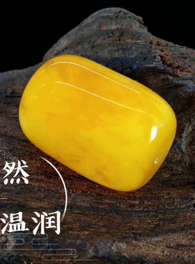 蜜蜡鸡油黄配饰桶珠腰珠手串
