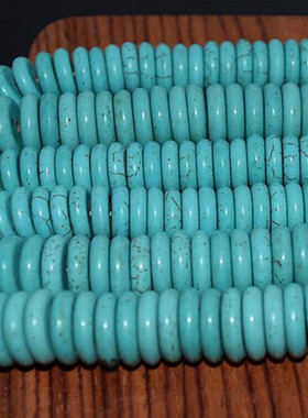 蓝绿松石隔片垫片算盘珠隔珠金刚星月菩提配饰文玩DIY手串天然