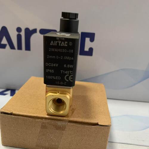 亚德客气动高压型流体控制电磁阀2WAH030-08 DC24V AC220V