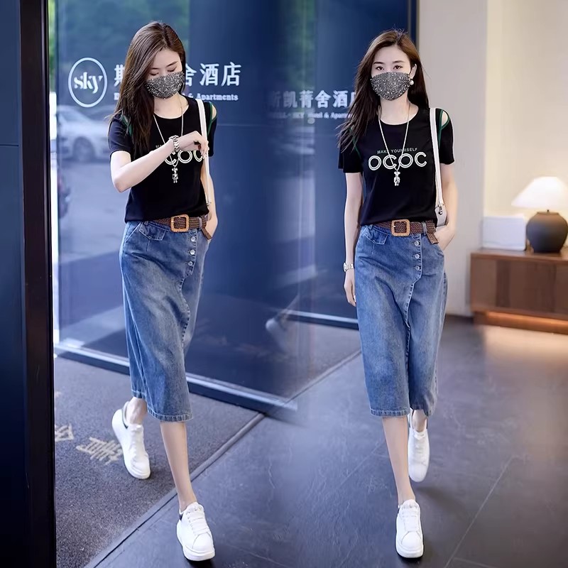 牛仔裙女2026新款夏薄款高腰图片