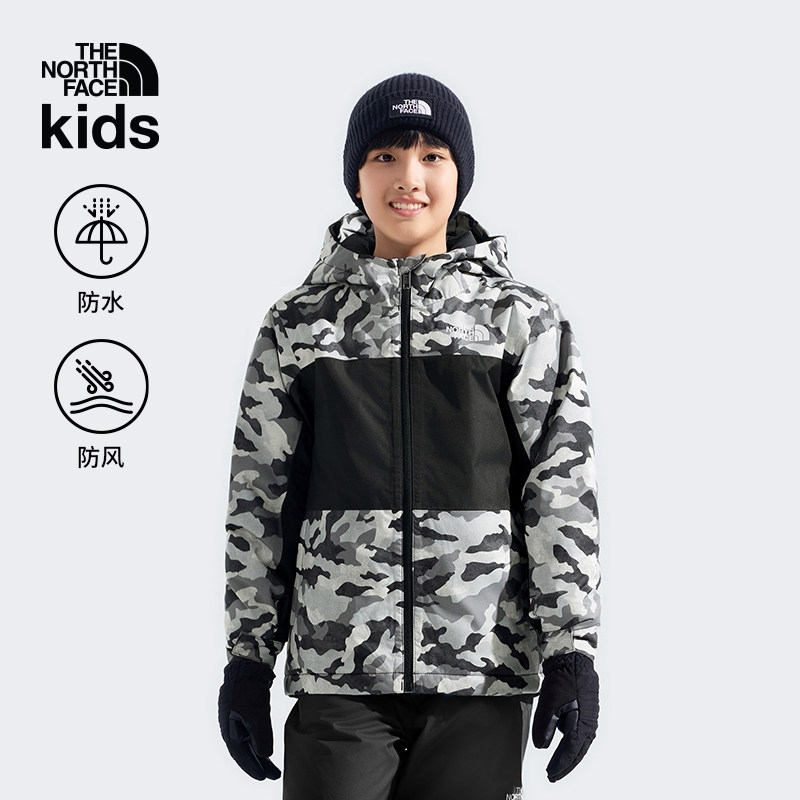 北面儿童防水棉服滑雪服图片