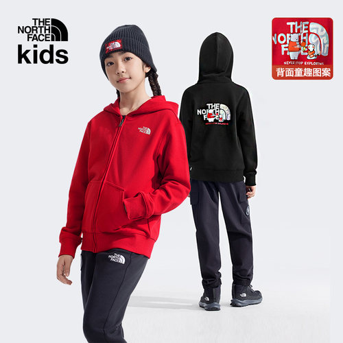 北面新年款儿童连帽卫衣