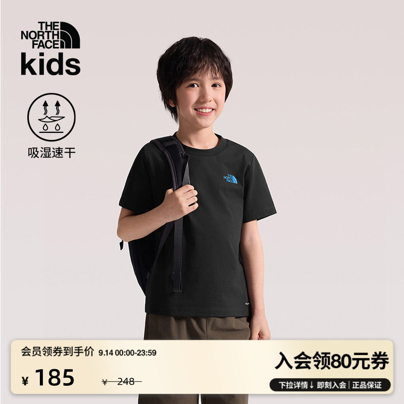 北面儿童速干透气短袖T恤图片