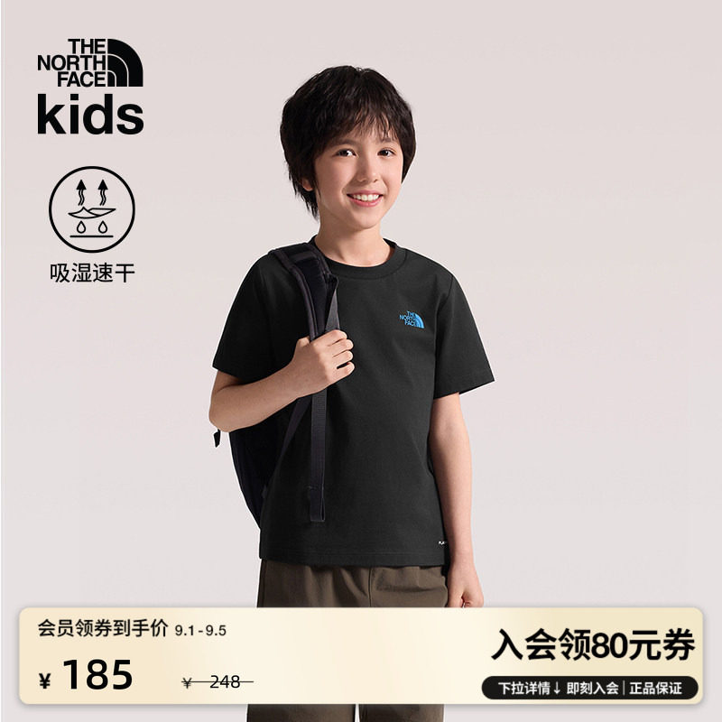 北面儿童速干透气短袖T恤图片
