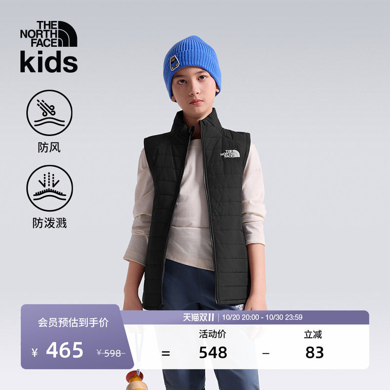 北面儿童夹棉马甲男大童保暖背心户外防泼水TheNorthFace|89HS
