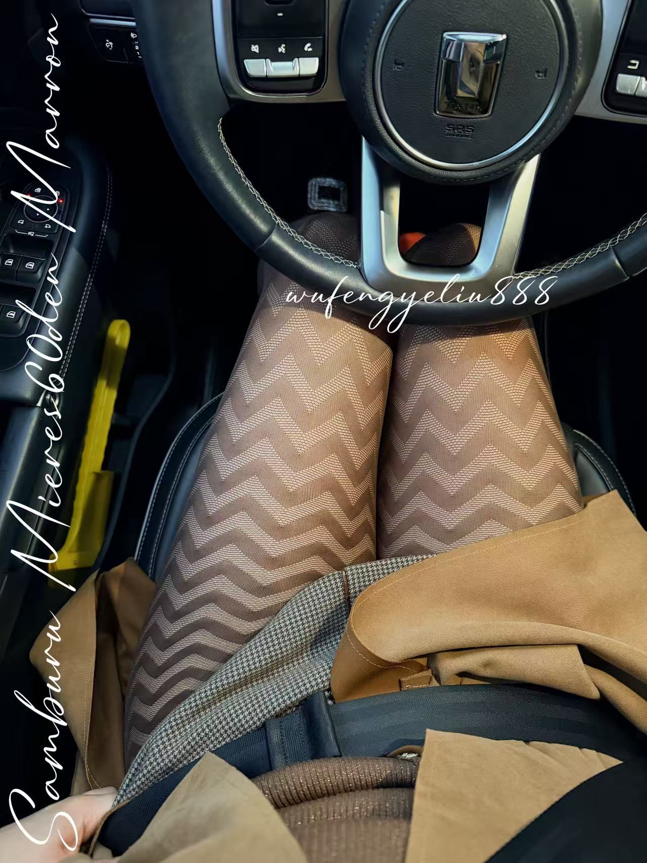 停产限量西班牙CdR子品牌MIERES 60D波浪人字纹咖啡天鹅绒连裤袜