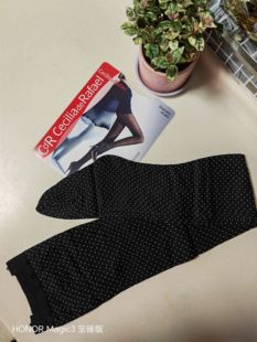 bas 袜有棕色 XL23秋冬新品 Granada 白 黑波点连裤 天鹅绒 CdR 60D