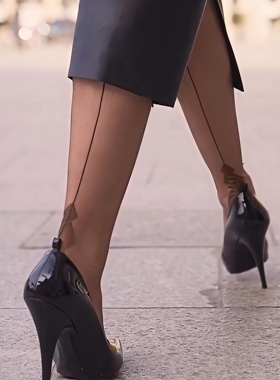 绝版限量Cervin Sully 15D 锯齿跟背线锁眼无弹力吊带袜FFC