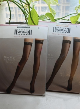 Wolford Miss W30 leg support微压蕾丝袜口防滑长筒袜21653丝感