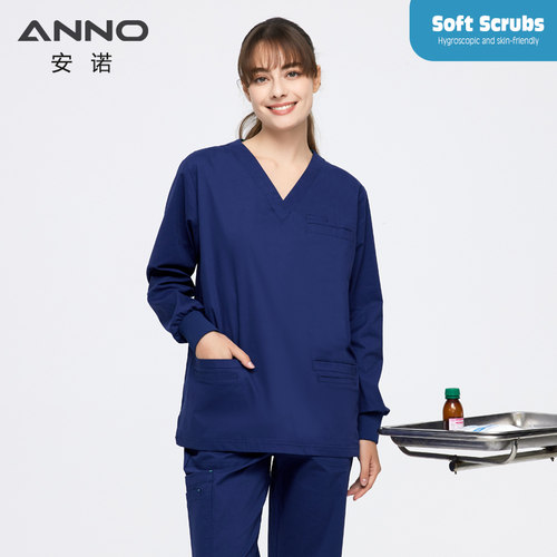 安诺长袖韩版修身手术室工作服