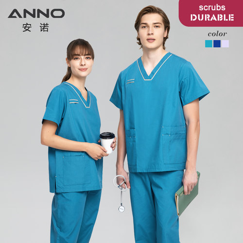 安诺宠物工作服V领短袖套装