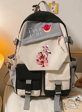 地狱客栈周边男女童中小学生书包卡通Hazbin Hotel潮流双肩背包酷