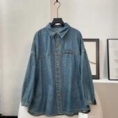 老板娘美林 长72.5 显瘦水洗牛仔衬衫 上衣SN 0811
