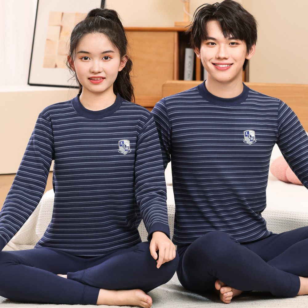 青少年加厚秋衣秋裤套装德绒保暖