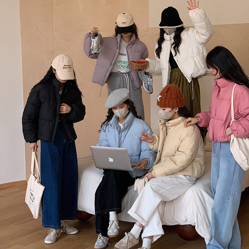 短款立领羽绒棉服棉衣女2026冬季新款韩版宽松加厚面包服棉袄外套