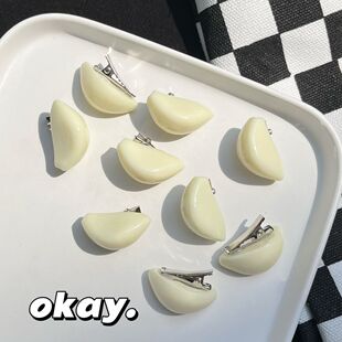 搞怪仿真大蒜发夹搞怪辣椒鸭嘴夹趣味学生边夹刘海夹创意蒜瓣发卡