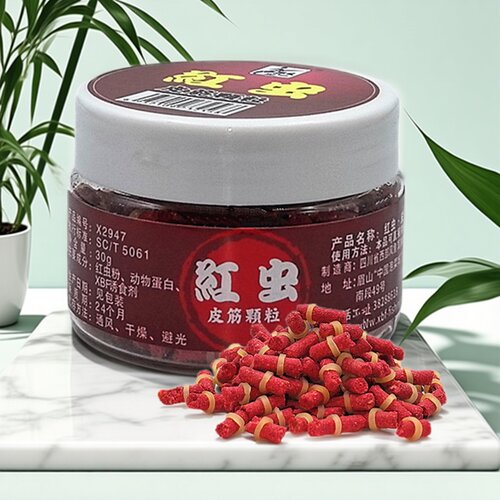 西部风红虫皮筋颗粒野钓饵料