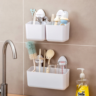 婴儿奶瓶刷置物架免打孔壁挂晾干沥水架清洗放杯子刷专用干燥神器