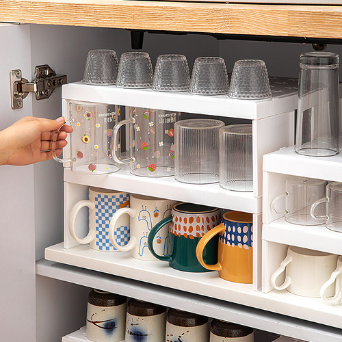 柜内杯子收纳水杯置物架放茶杯