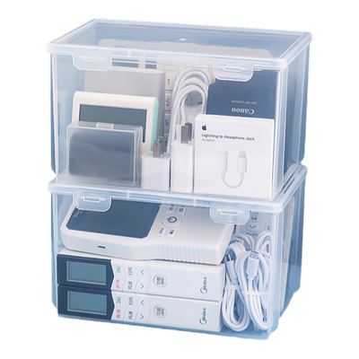 大容量桌面神器带盖透明收纳盒