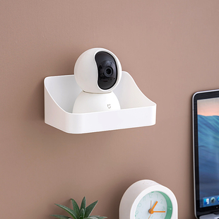 摄像头置物架免打孔家用墙上放监控托盘室内挂墙路由器固定支架