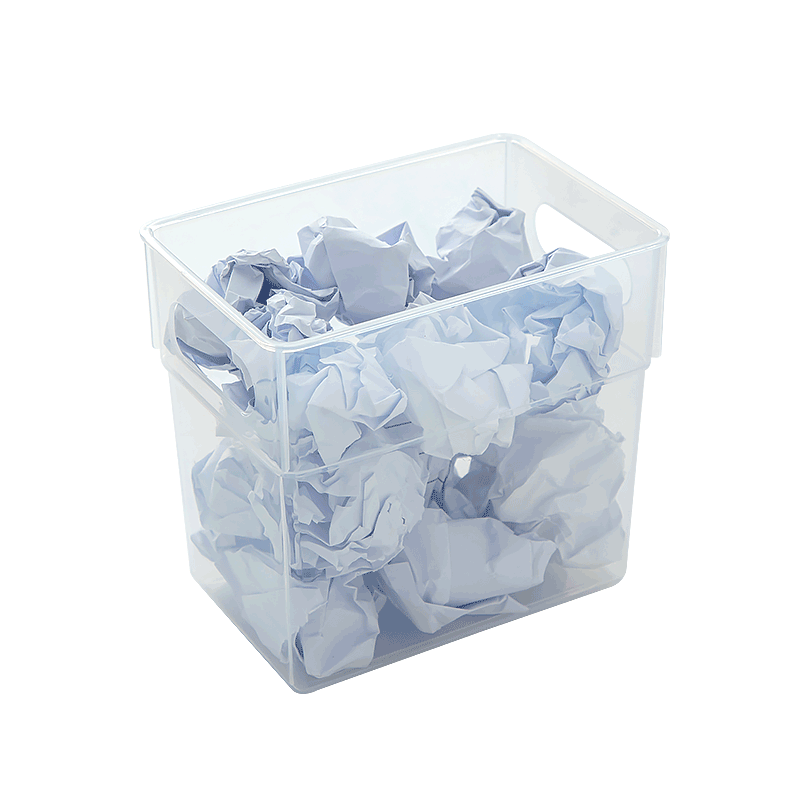 ins风桌面垃圾桶无盖家用宿舍办公室书桌透明创意卫生间迷你纸篓