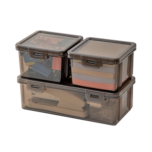 小型收纳盒办公室透明杂物分类盒子抽屉分格手帐胶带夹子饰品储物